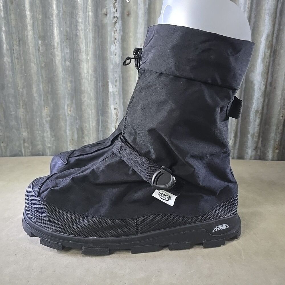 Neos Voyager Glacier Trek Cleats Overshoes Black Waterproof Sz XXL (US13.5-15)